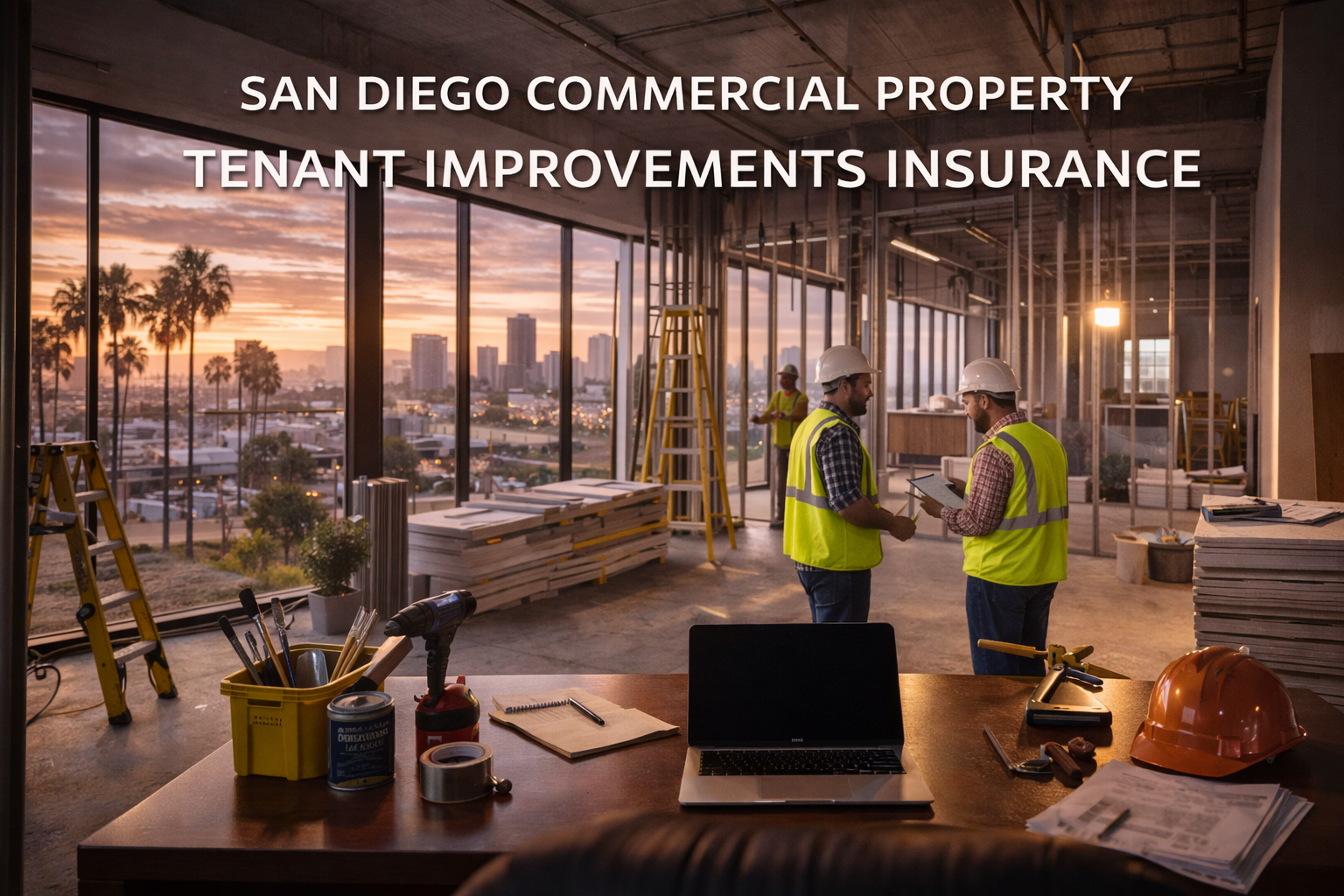 Interior de propiedad comercial en San Diego que representa cobertura para tenant improvements
