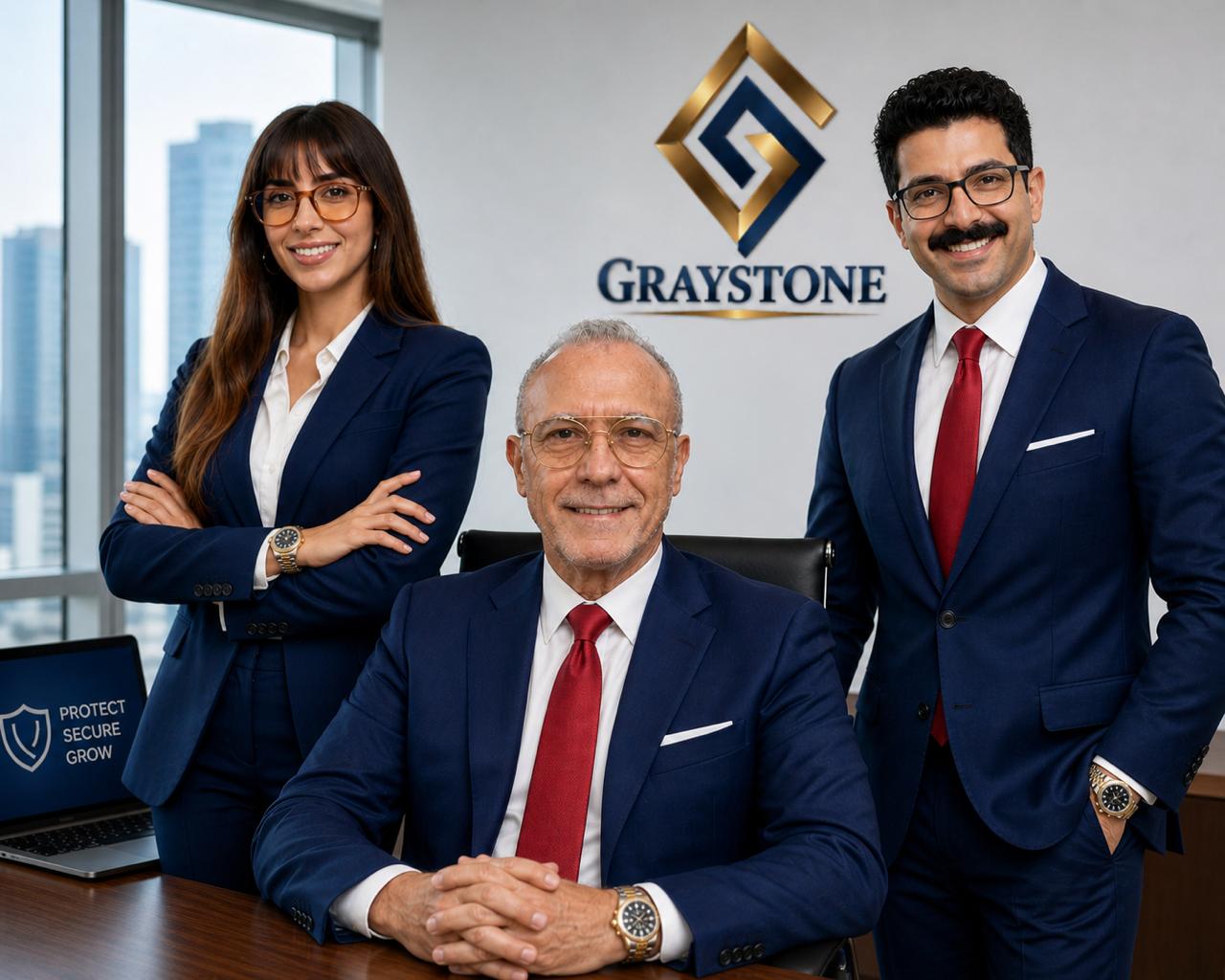 Sury Cortez, Cesar Gonzalez, and Andrew S. Gonzalez of the Graystone team